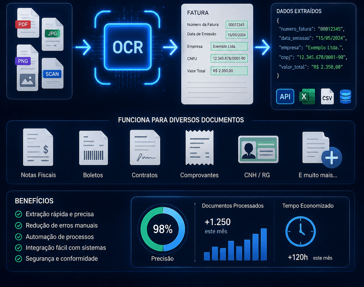 OCR e extração de documentos